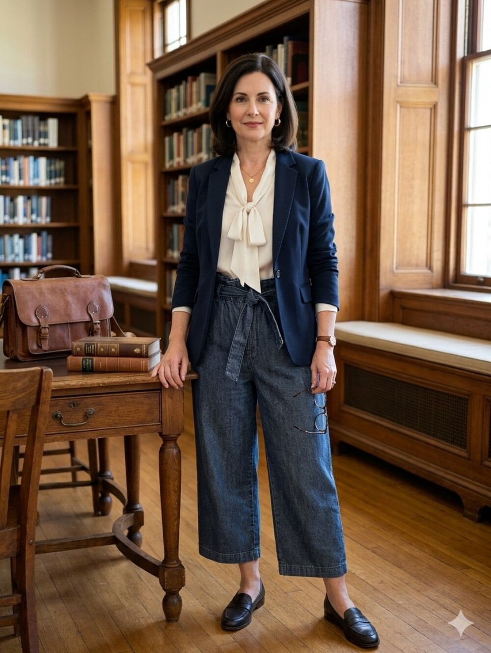Paperbag Waist Wide Leg Capris